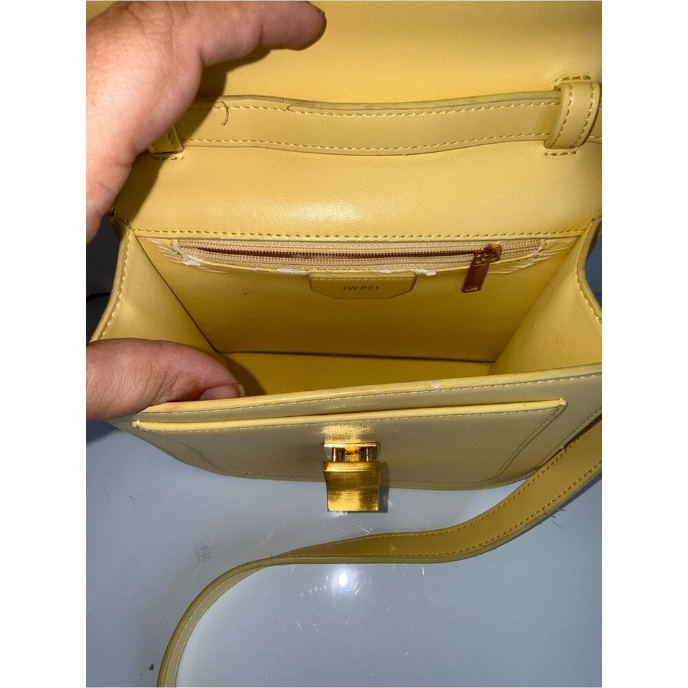 JW PEI Butter Yellow Structured Mini Shoulder Bag with Gold Tone Hardware - Picture 3 of 6